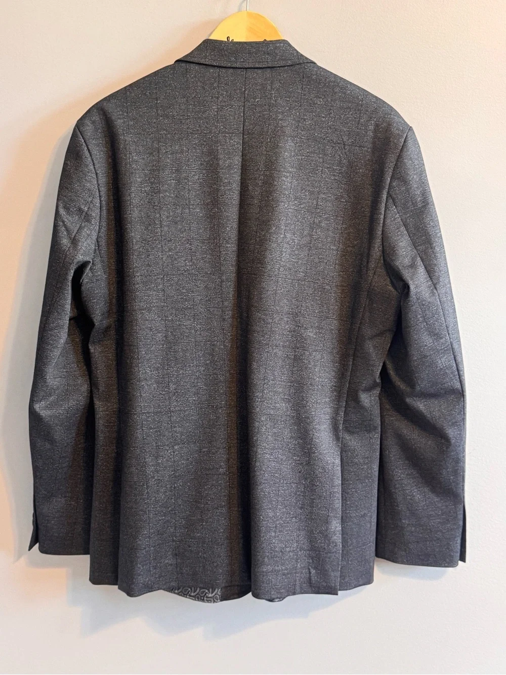 7 Diamonds Clayton Men’s Charcoal Plaid Blazer Sport Coat Large